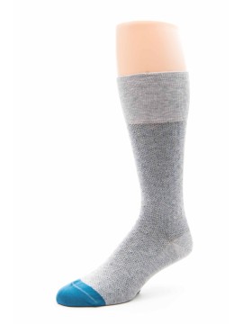 Grey/Med. Blue Dots With Melange Effect M/C Sock