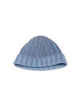 Cashmere Knit Hat in Blue