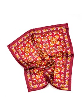 Madder Fancy Quatrefoil Print Pocket Square