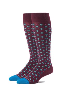 Wine/Gitane OC Neat/Dots Socks