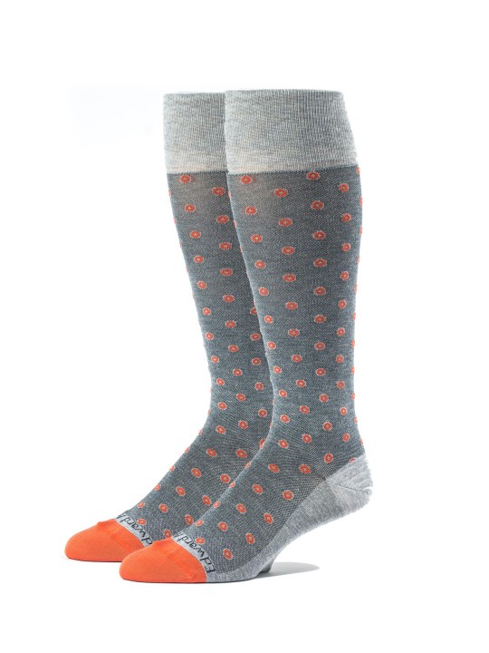 Grey/Orange OC Neat Socks