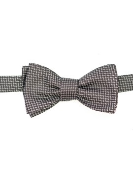 Blk/Wht Double Weave Bow Tie