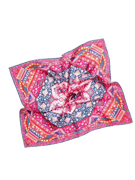 Rose Persian Print Pocket Square