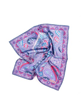 Lavender Paisley Print Pocket Square