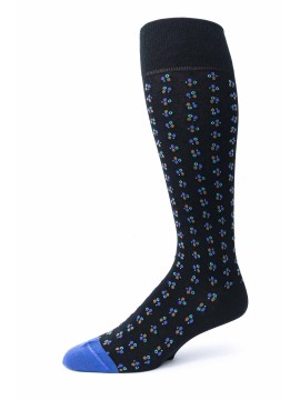 Black/Purple Dots Pattern O/C Socks