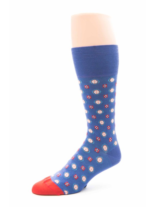 Purple/Red Foulard M/C Socks