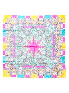 Persian Pink/Yellow/ Turquoise Persian Print Scarf