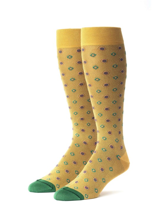 Yellow/Teal/Green Foulard Socks