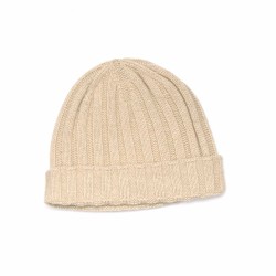 Beige Pure Cashmere Beanie