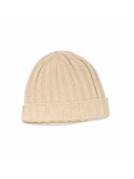 Beige Pure Cashmere Beanie