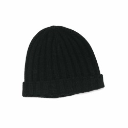 Black Pure Cashmere Beanie