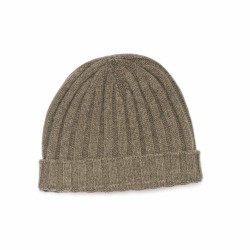 Brown Pure Cashmere Beanie