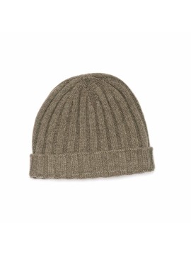 Brown Pure Cashmere Beanie