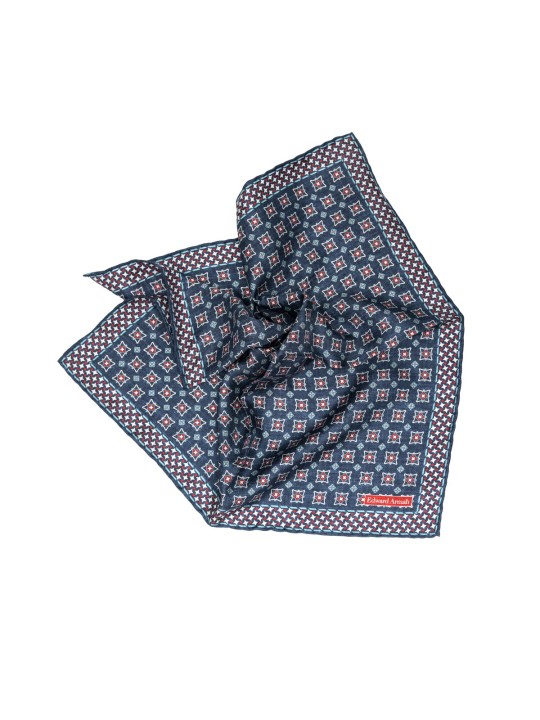 Grey Neat Print Pocket Square