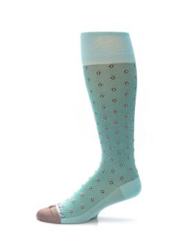 Ice Blue/Lt. Brown Shadowed Dots Socks