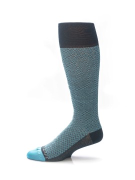 Navy/Deep Sky Blue Neat Socks