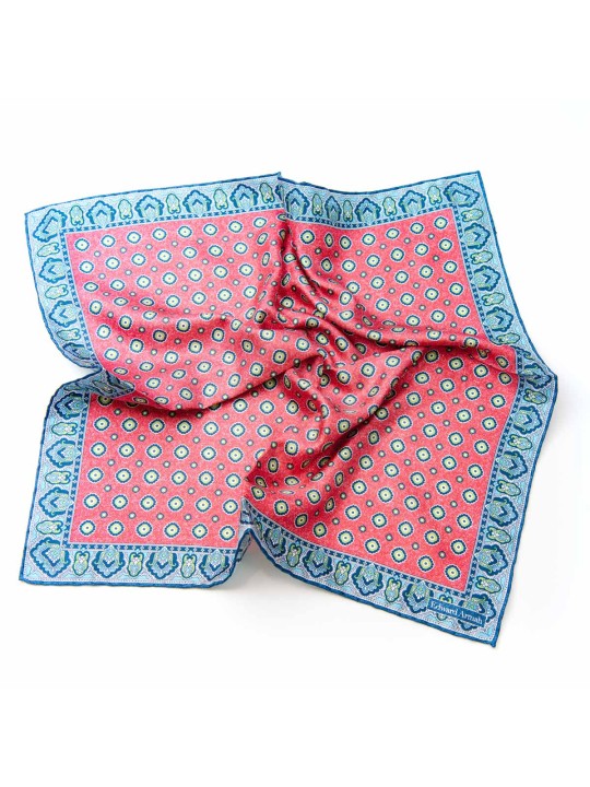 Cerie/Lawn Neat/Persian Border Print Pocket Square