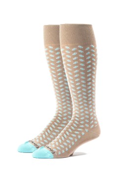 Floral White/Ice Blue Oc Neat Socks