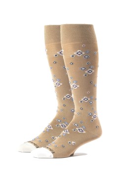 Khaki/Floral White Oc Foulard  Socks