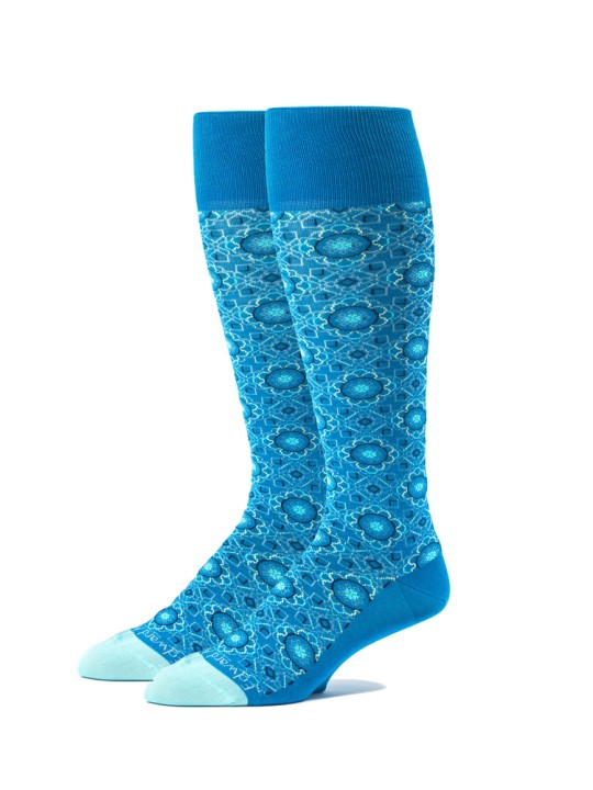 Blue/Ice Blue Oc Medallion Neat Socks