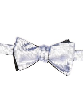 Black/Silver Formal Reversible Bow Tie