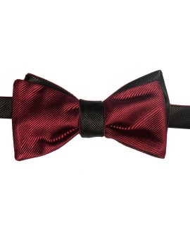 Black/Red Formal Reversible Bow Tie