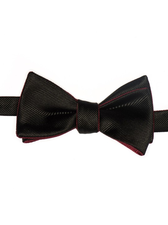 Black/Red Formal Reversible Bow Tie