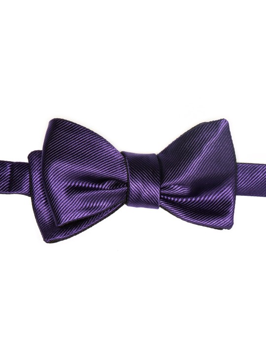 Purple/Black Formal Reversible Bow Tie